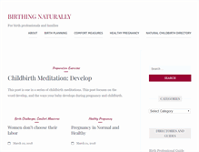 Tablet Screenshot of birthingnaturally.net